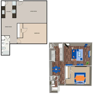 A3-1x1-590 Sq.Ft.*